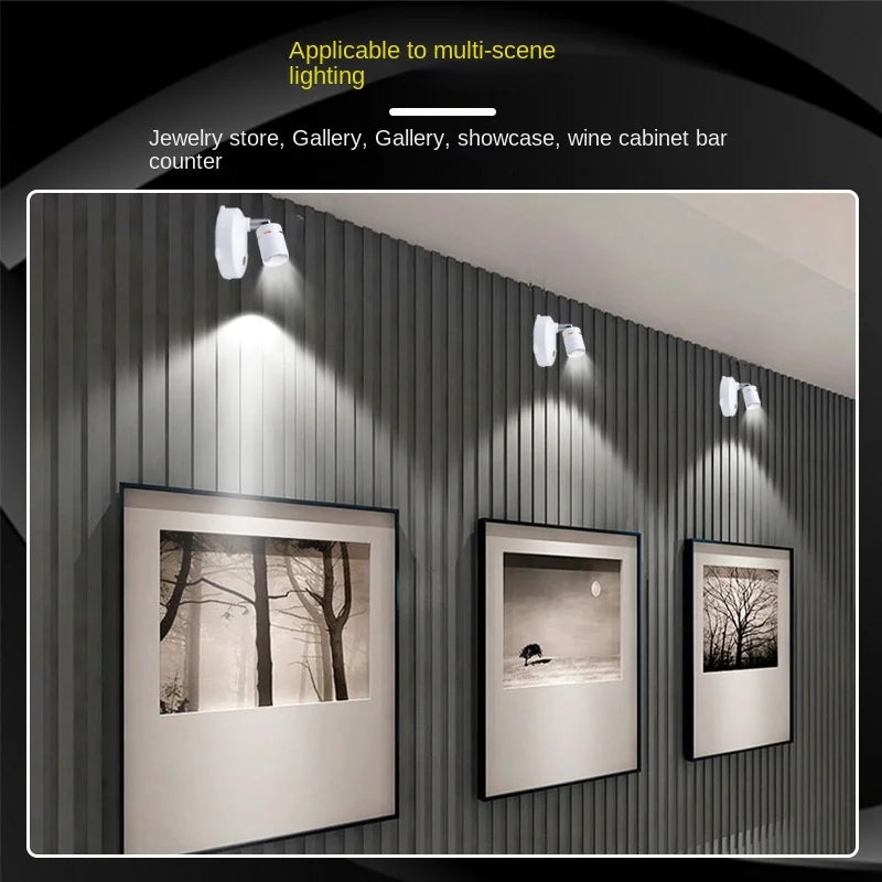 LED Rechargeable Spotlight Home Exhibition Painting Clothing Store Lighting Rechargeable Remote Control Spotlight