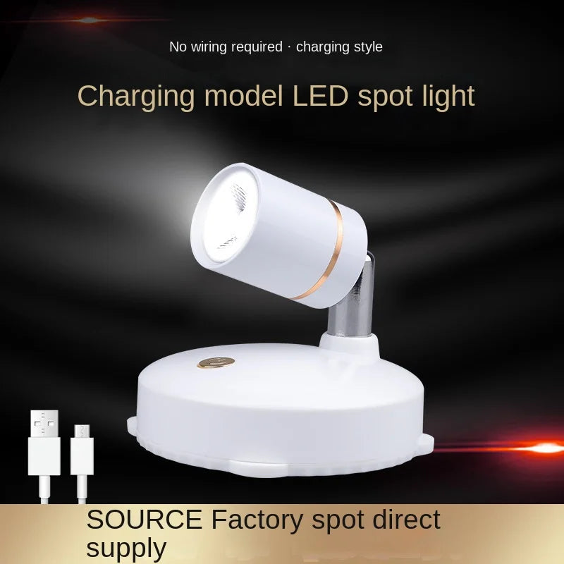 LED Rechargeable Spotlight Home Exhibition Painting Clothing Store Lighting Rechargeable Remote Control Spotlight