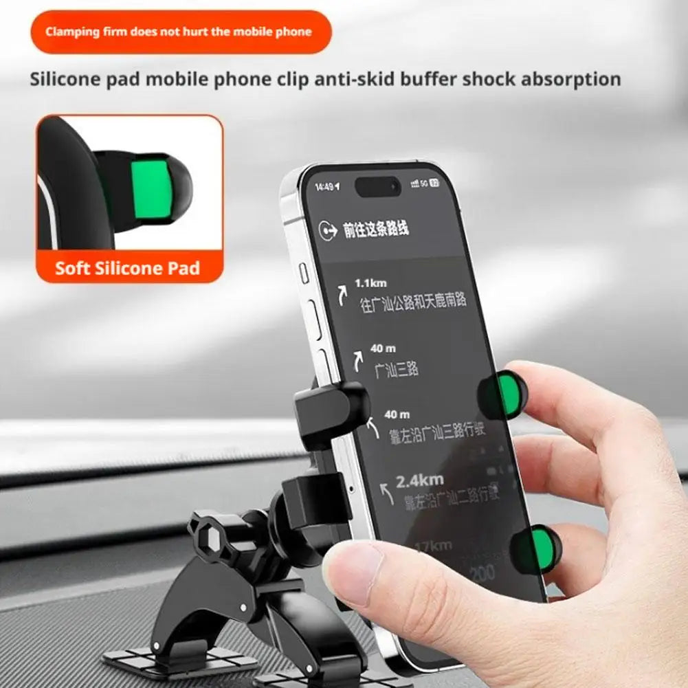 Car Phone Bracket Automobile Dashboard Curved Surface Adhesive Navigation Holder 17mm Ball Head Cellphone Support Accessories