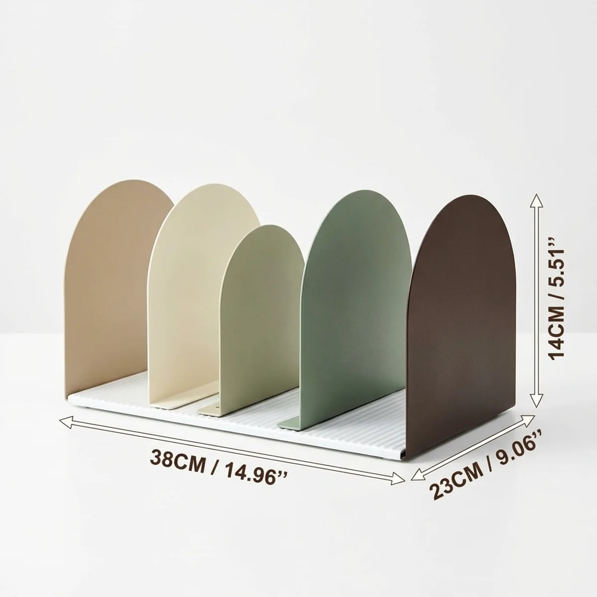 Metal Desktop Bookend,Anti-Slip Base & Smooth Rounded Edges,Matte Paint Finish,Sturdy Book Stopper for Home Office,Modern Design