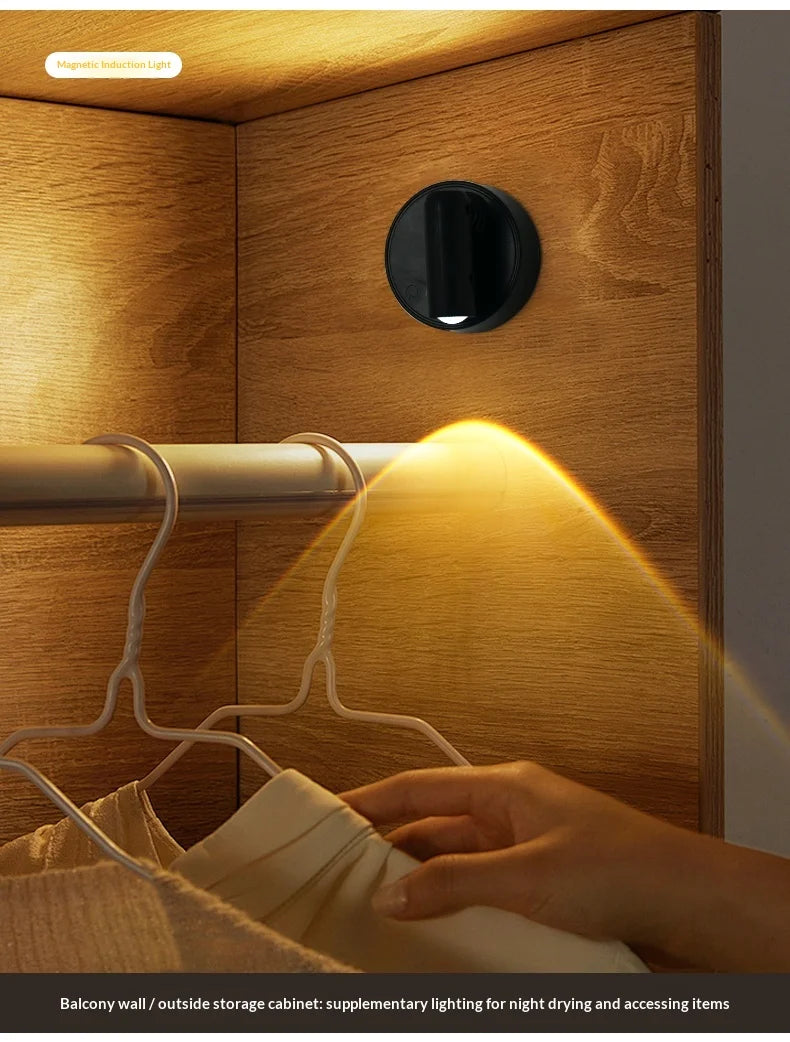 Wall Light LED light magnetic Spotlight Wireless USB Rechargeable No Punch Reading Light With Touch Switch Dimmable Bedside Lamp