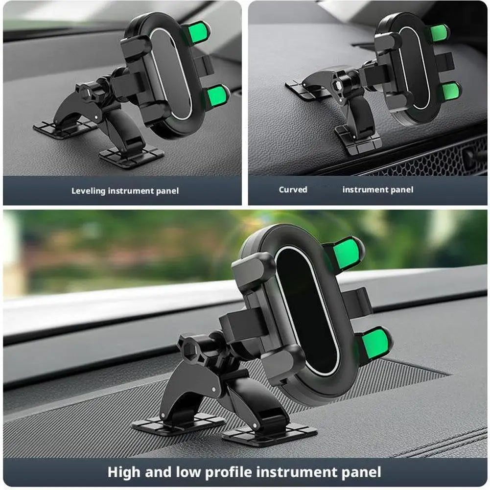 Car Phone Bracket Automobile Dashboard Curved Surface Adhesive Navigation Holder 17mm Ball Head Cellphone Support Accessories
