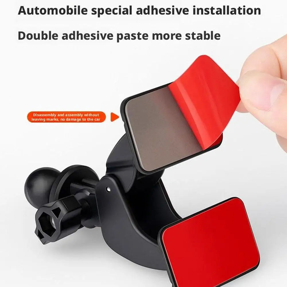 Car Phone Bracket Automobile Dashboard Curved Surface Adhesive Navigation Holder 17mm Ball Head Cellphone Support Accessories