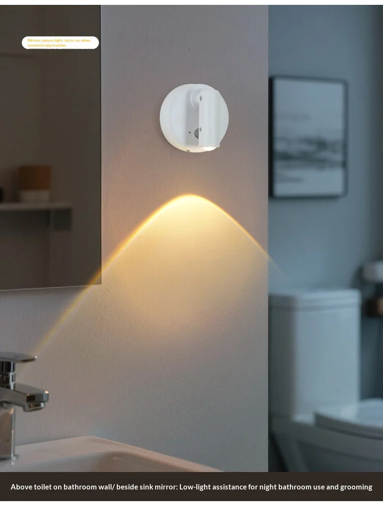 Wall Light LED light magnetic Spotlight Wireless USB Rechargeable No Punch Reading Light With Touch Switch Dimmable Bedside Lamp