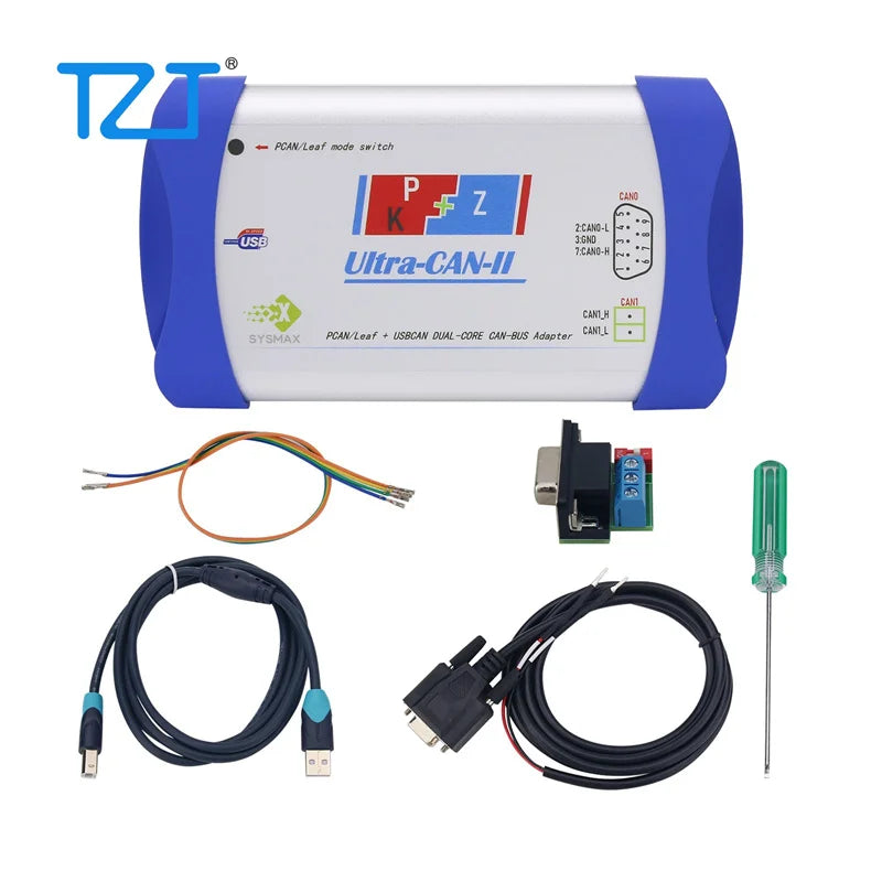 TZT Ultra-CAN-II CAN Analyzer CAN Box New Energy Tool Supports for USBCAN + PCAN/Kvaser + Dual Mode