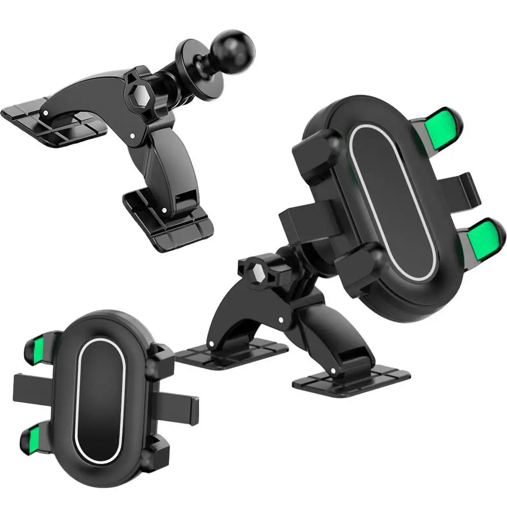 Car Phone Bracket Automobile Dashboard Curved Surface Adhesive Navigation Holder 17mm Ball Head Cellphone Support Accessories