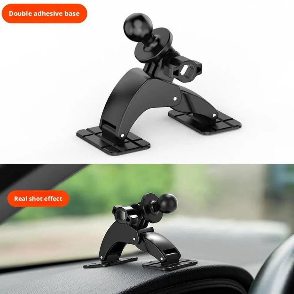 Car Phone Bracket Automobile Dashboard Curved Surface Adhesive Navigation Holder 17mm Ball Head Cellphone Support Accessories