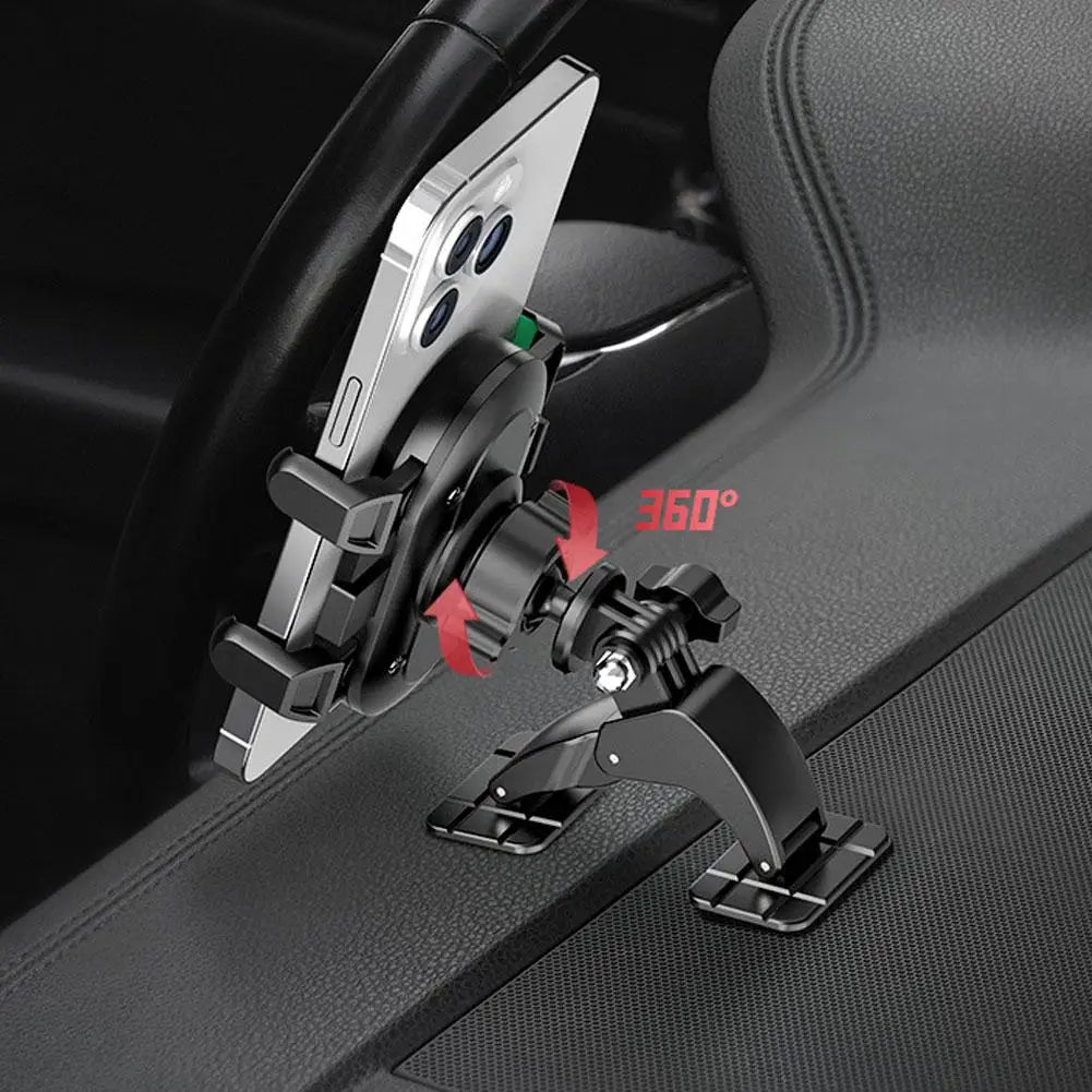 Car Phone Bracket Automobile Dashboard Curved Surface Adhesive Navigation Holder 17mm Ball Head Cellphone Support Accessories
