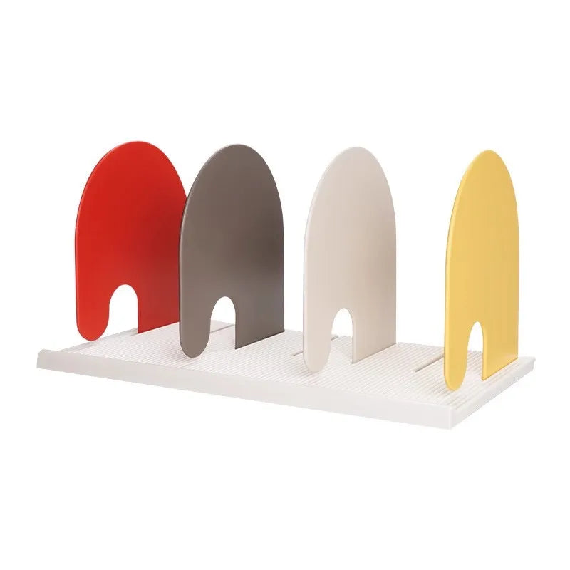 Metal Desktop Bookend,Anti-Slip Base & Smooth Rounded Edges,Matte Paint Finish,Sturdy Book Stopper for Home Office,Modern Design