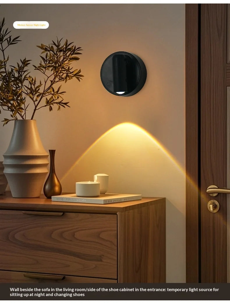 Wall Light LED light magnetic Spotlight Wireless USB Rechargeable No Punch Reading Light With Touch Switch Dimmable Bedside Lamp